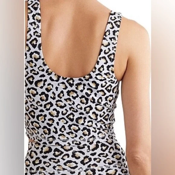 The Upside Ice Leopard Crop Top Size 8 - Picture 2 of 12